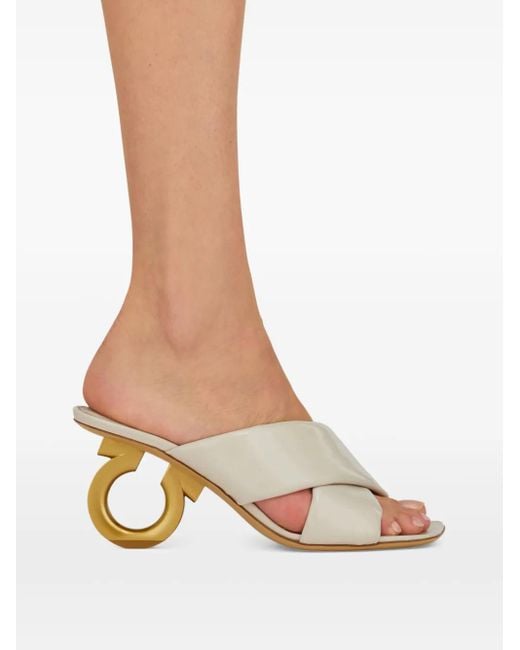 Ferragamo Natural Crossover-Strap Sandals