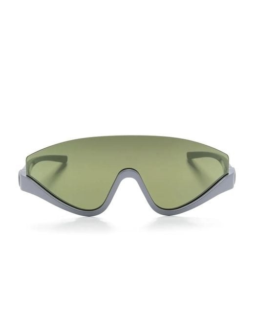 Gucci Green Shield-Frame Sunglasses
