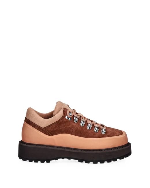 Diemme Brown Rust Suede Sneakers