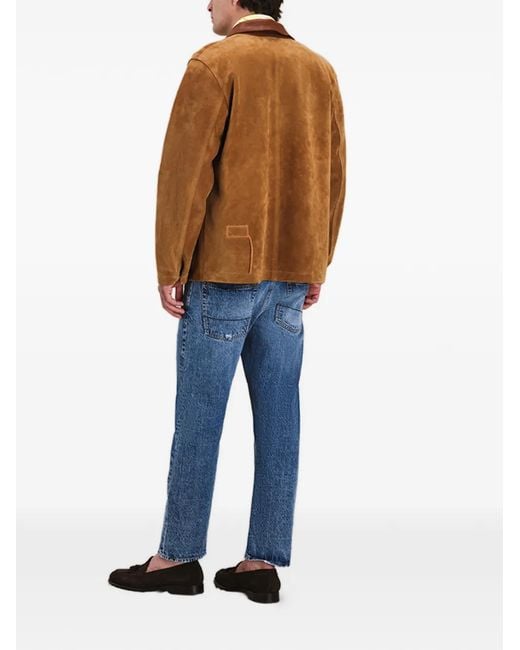 Fortela Brown Patch-Pocket Jacket for men