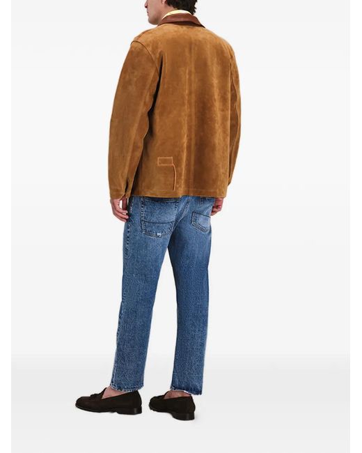 Fortela Brown Patch-Pocket Jacket for men