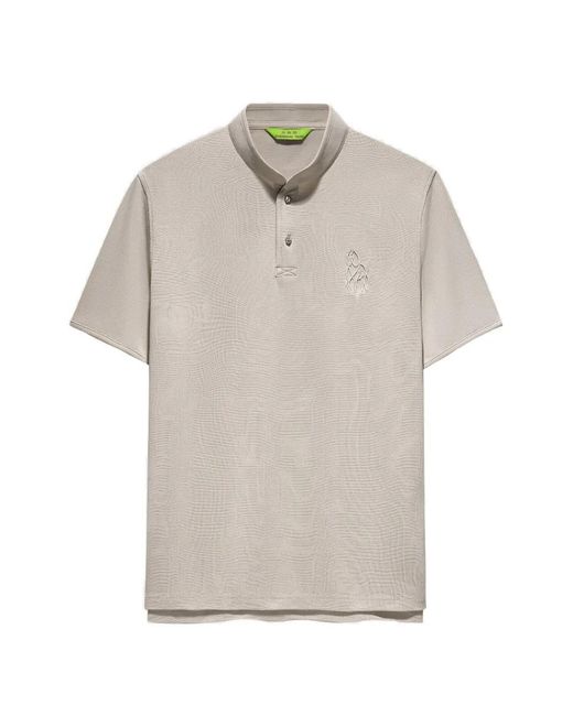 Shanghai Tang White Tang Horse Polo Shirt for men