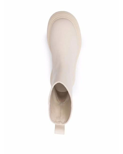 Gia Borghini Natural Marte Chunky Leather Ankle Boots