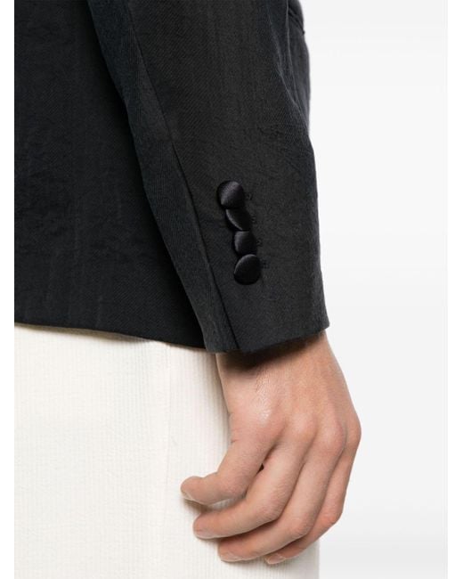 Blazer de efecto arrugado con botones Giorgio Armani de hombre de color Black