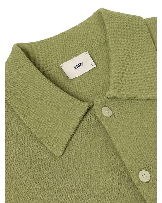 Autry Green Fine-Knit Cardigan for men