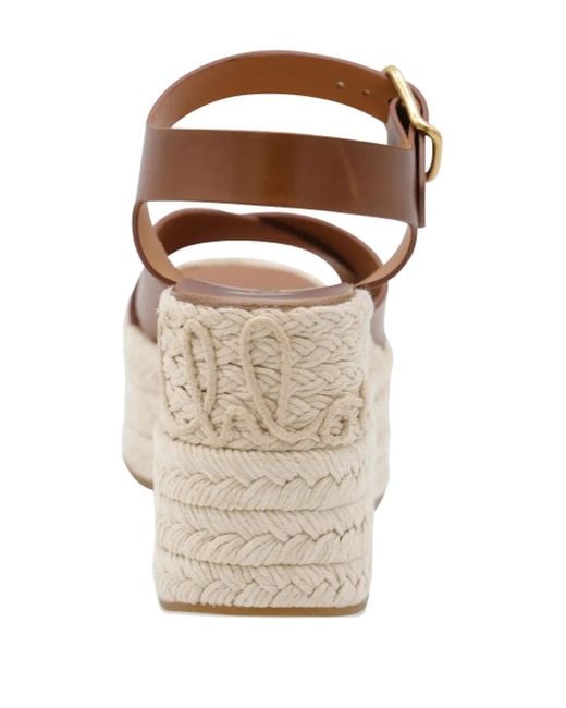 Chloé Isla 105mm ウェッジエスパドリーユ Brown