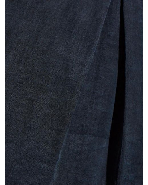 Giorgio Armani Blue Pantalon Ample À Design Plissé for men