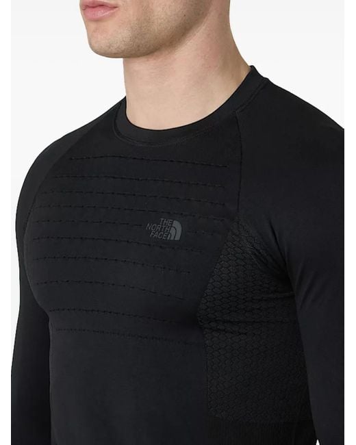The North Face Blue Textured Long-Sleeve T-Shirt for men