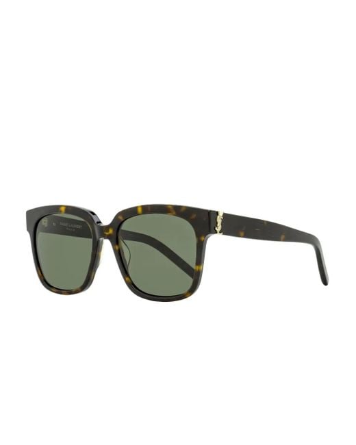 Saint Laurent Green M40 Square-Frame Sunglasses