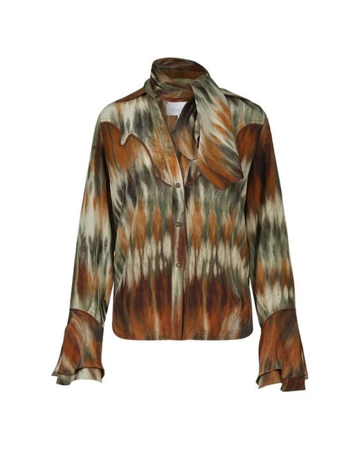 Johanna Ortiz Green Cabalgando Abstract-Pattern Shirt