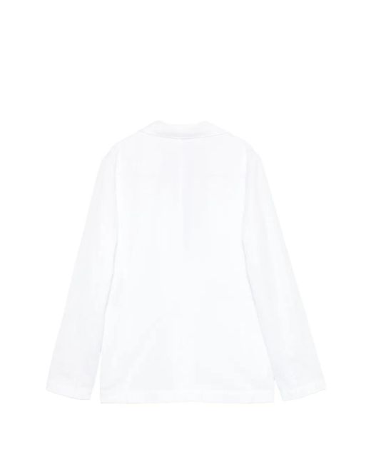 Aspesi White Single-Breasted Blazer