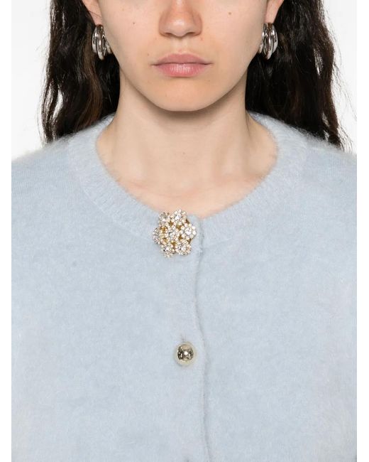 N°21 Blue Embellished Pocket Cardigan