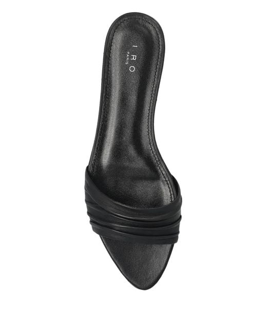 IRO Black Leather Sandals