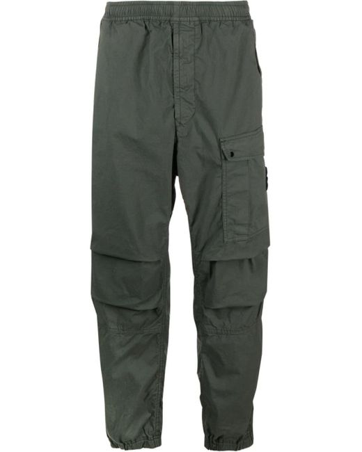 Stone Island Green Loose Cargo Pants for men