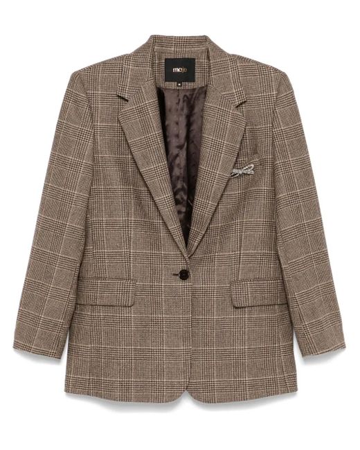 Maje チェック ジャケット Brown