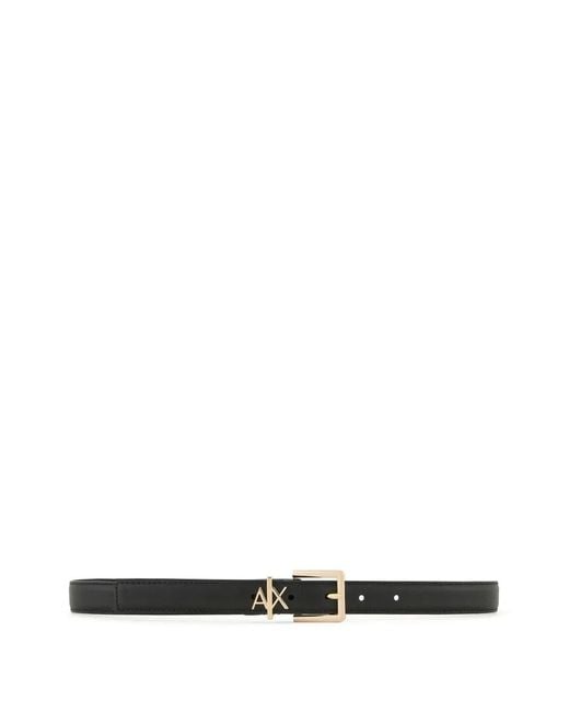 ARMANI EXCHANGE White Leather Belt