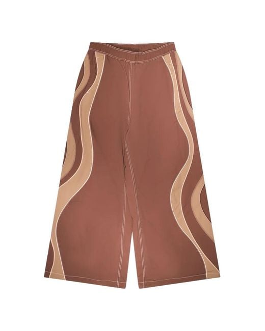 ERL Brown Ufo Wave-Panel Pants for men