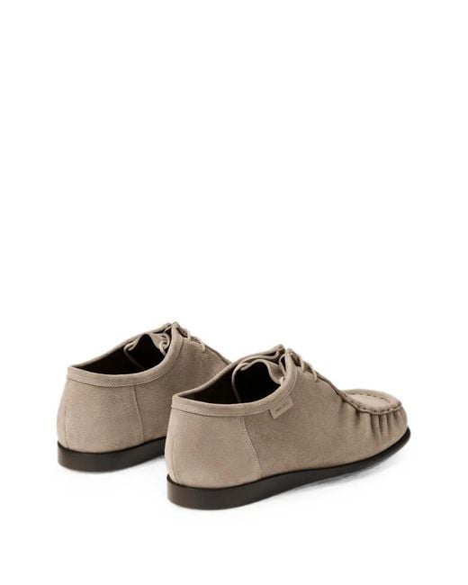 Jimmy Choo Natural Ember Moccasin Stone Velvet Suede Moccasins for men