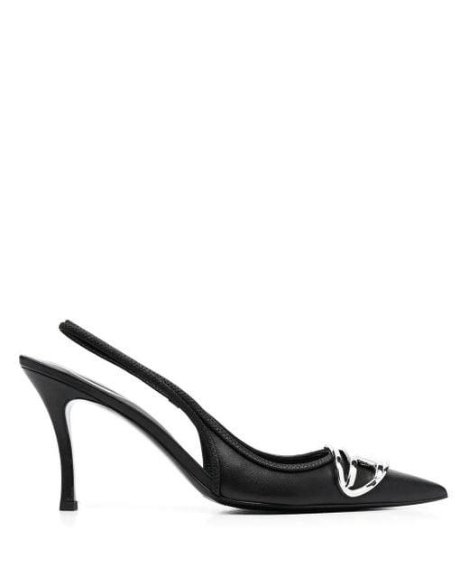 DIESEL Black Venus Leather Pumps