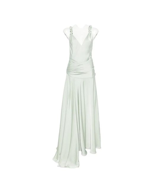 Arcina Ori White Madalena Ruched-Strap Maxi Dress