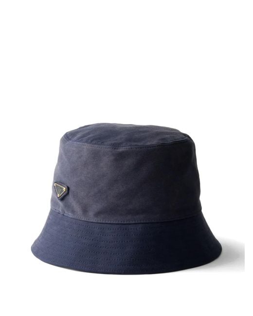 Prada Blue Satin Bucket Hat
