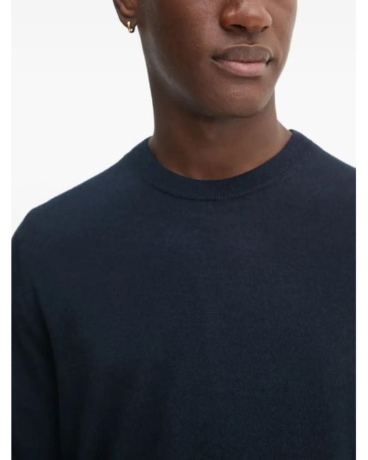Filippa K Blue Round-Neck Wool Sweater for men