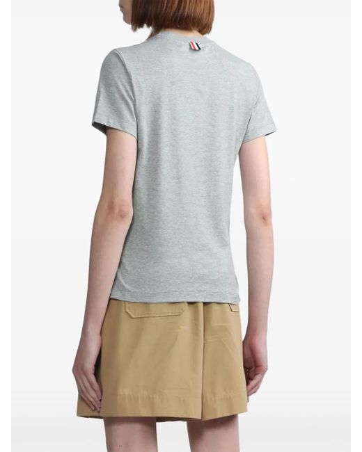 Thom Browne Gray Cotton T-shirt