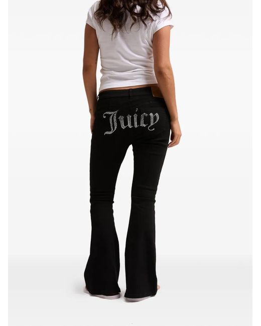 Juicy Couture Black Logo-Embellished Jeans