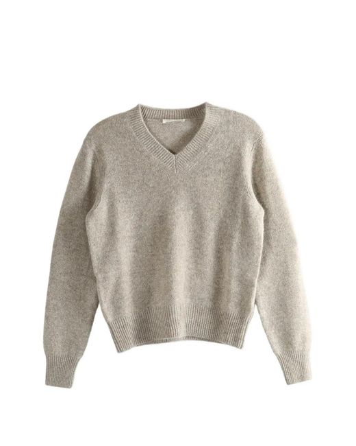 The Row White Noval Pullover mit V-Ausschnitt