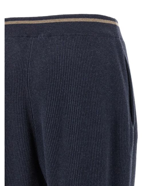 Brunello Cucinelli ドローストリング トラックパンツ Blue