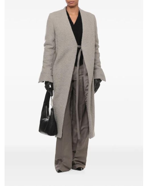 Rick Owens Gray Soft Cyclops Coat