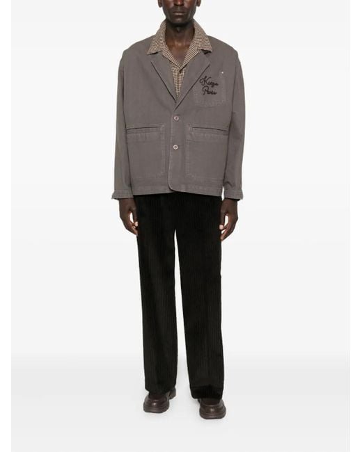 KENZO Brown Patch-Pocket Cotton Jacket for men