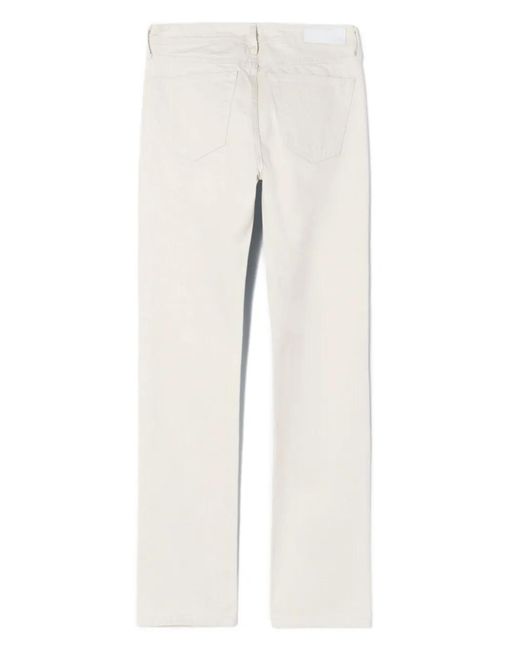 Re/done White The Anderson Mid-Rise Straight-Leg Jeans
