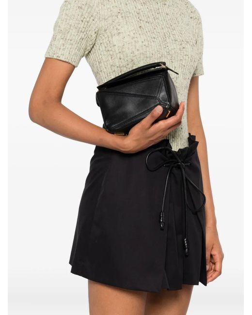 Loewe Black Puzzle Featherlight Mini Leahter Handbag