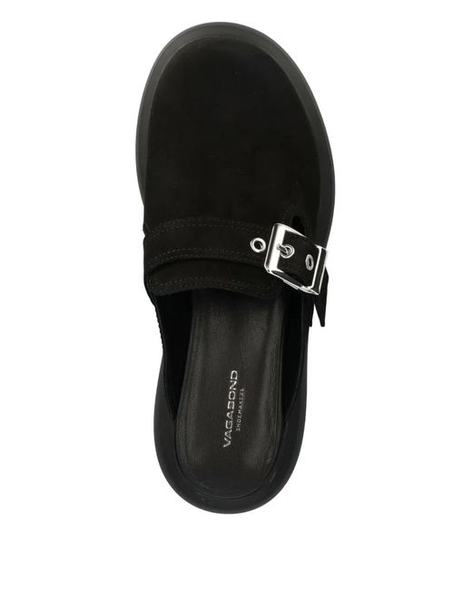 Vagabond Black Blenda Buckle-Detail Platform Mules
