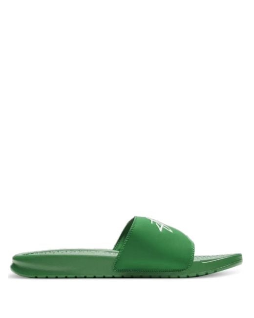 Nike Green Benassi "Pine/Sail" Slides for men