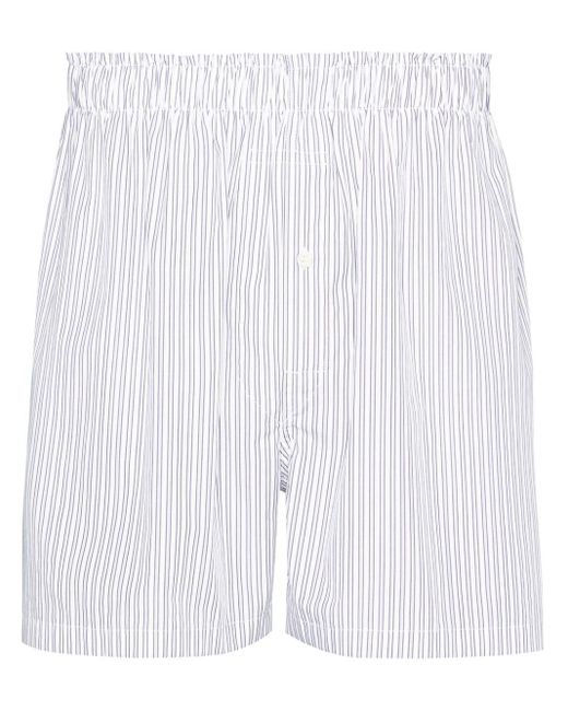 Short en coton à rayures Maison Margiela pour homme en coloris White