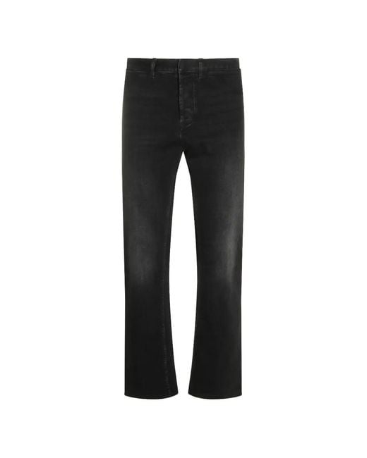 Gucci Black Web-Stripe Straight-Leg Jeans for men
