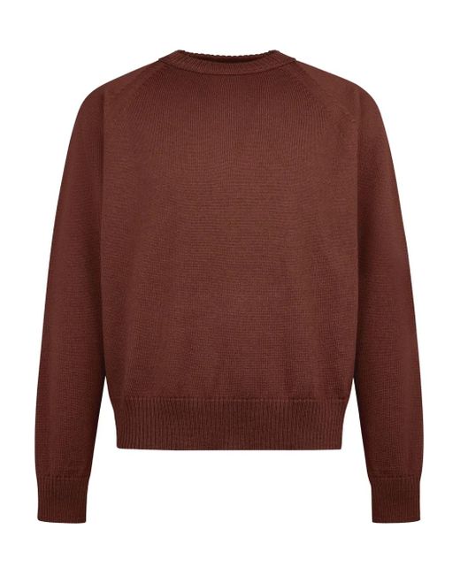 Tod's Brown Raglan-Sleeve Crew-Neck Sweater for men