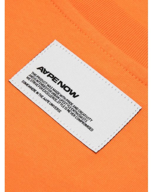 Aape By A Bathing Ape Orange Long-Sleeve T-Shirt for men