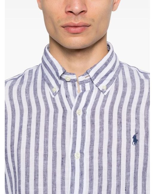 メンズ Polo Ralph Lauren リネンシャツ Blue