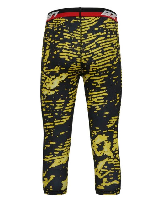 Aztech Mountain Green Printed Performance Leggings for men