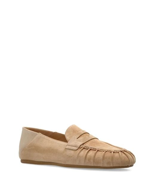 Stuart Weitzman Brown Brooks Suede Loafers