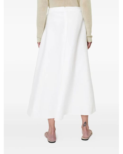 Jupe Mi-Longue À Coupe Évasée Marc O' Polo en coloris White