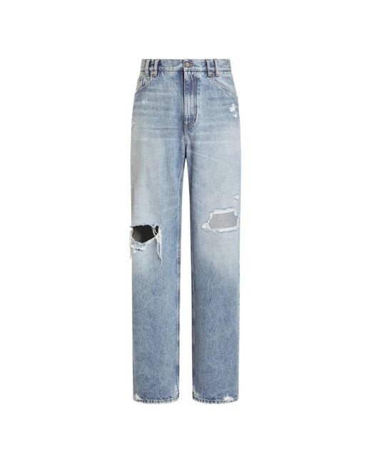 Dolce & Gabbana Blue Denim Trousers for men
