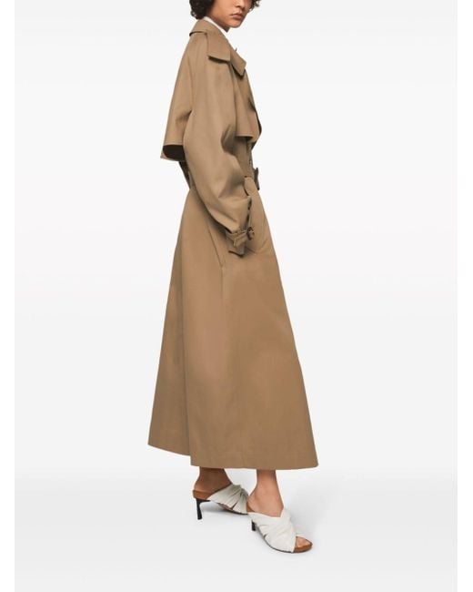 Stella McCartney Natural Belted Cotton Trench Coat