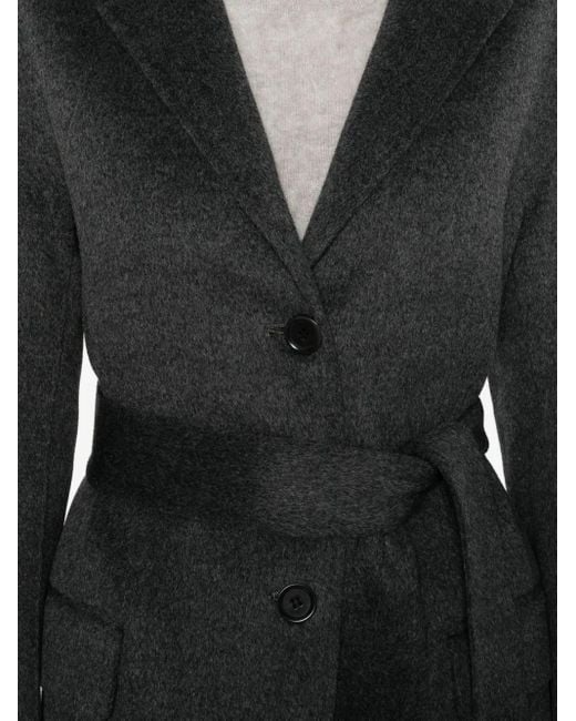Aspesi Black Belted Coat