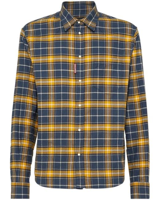 DSquared² Blue 'Canadian' Regular Shirt for men