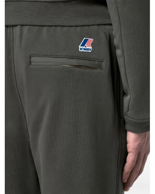 K-Way Black Drawstring Track Pants for men