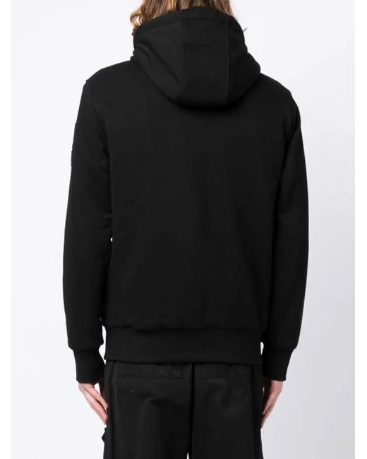 Sudadera Con Capucha Y Placa Del Logo Moose Knuckles de hombre de color Black